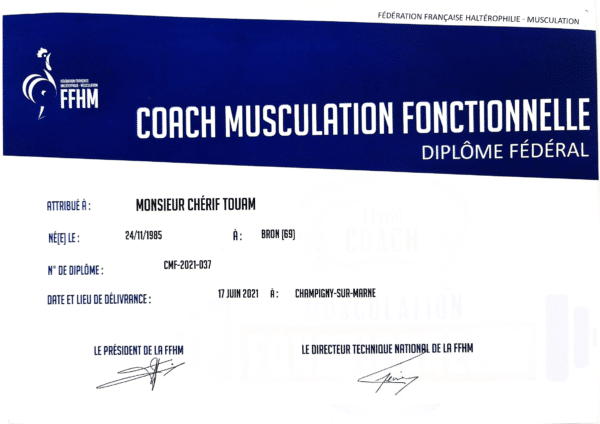 diplome coach musculation fonctionnelle chérif touam-1